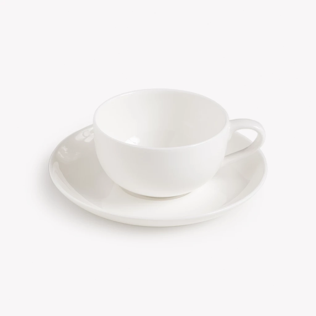 Kaffeetasse mit Untertasse Fine Bone China 2er-Set
