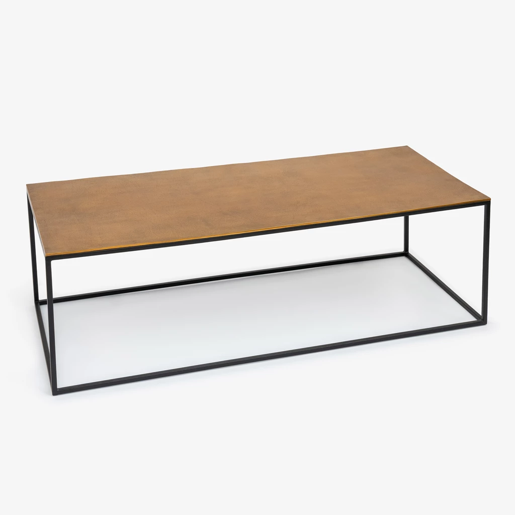 Couchtisch Madras 140 x 58 cm Bronzegold