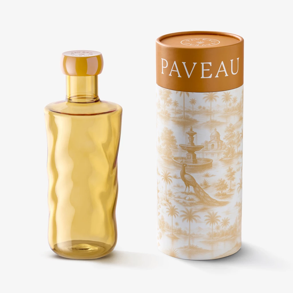 Wasserflasche Paveau Swirl Gelb