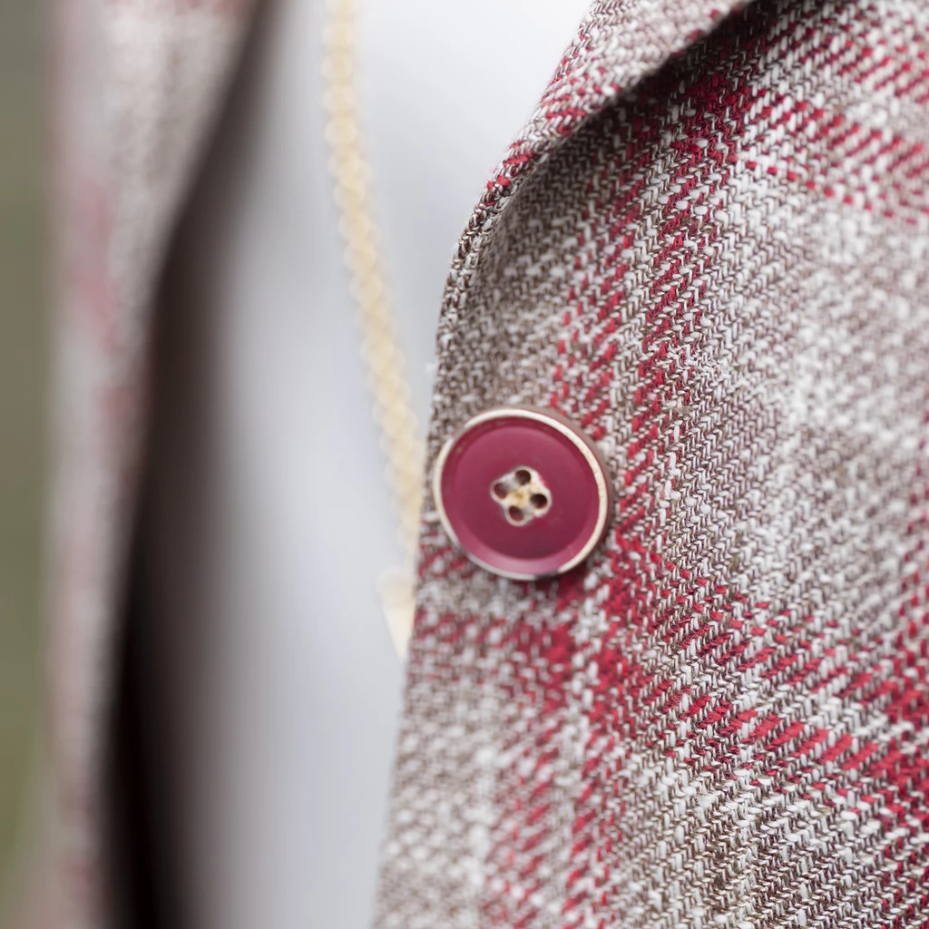 Risby & Leckonfield Blazer Rot / Beige Gr. 36