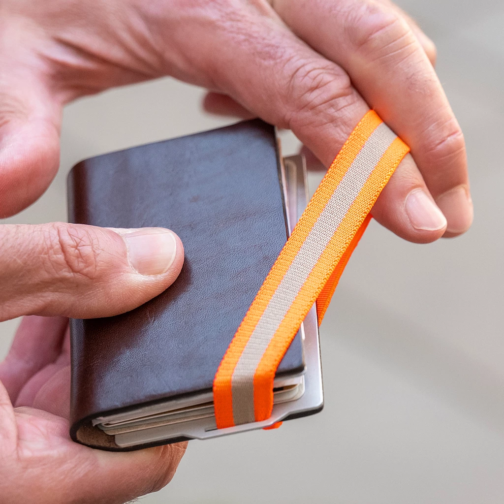 Q7 Wallet Smooth Cognac/Blue