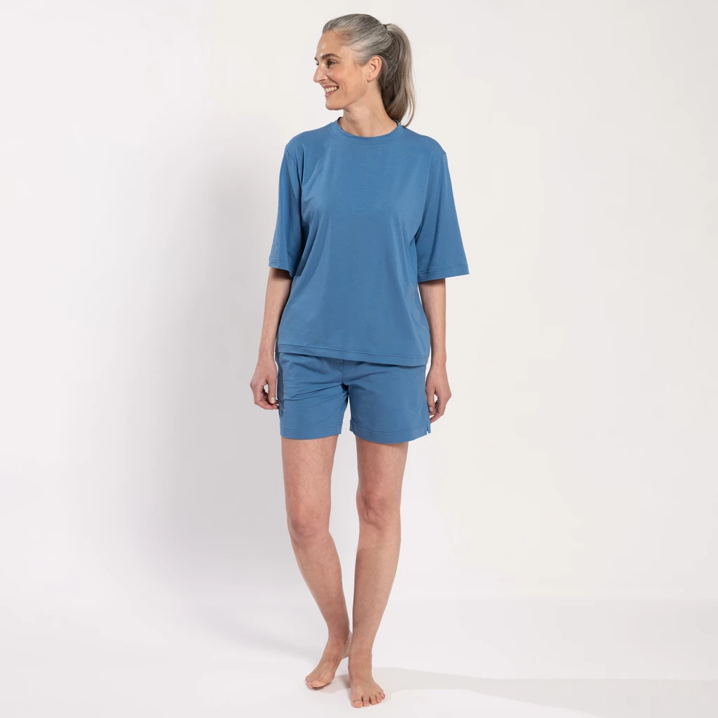 Sunday in Bed X Torquato Pyjamashorts Terry Blau L