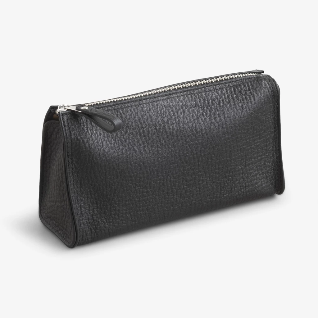Hammann Kosmetiktasche Kalbsleder Schwarz
