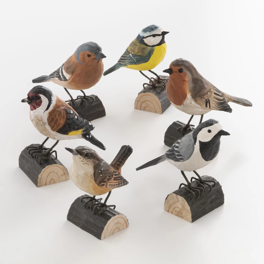 Handgeschnitzter Dekovogel Eisvogel