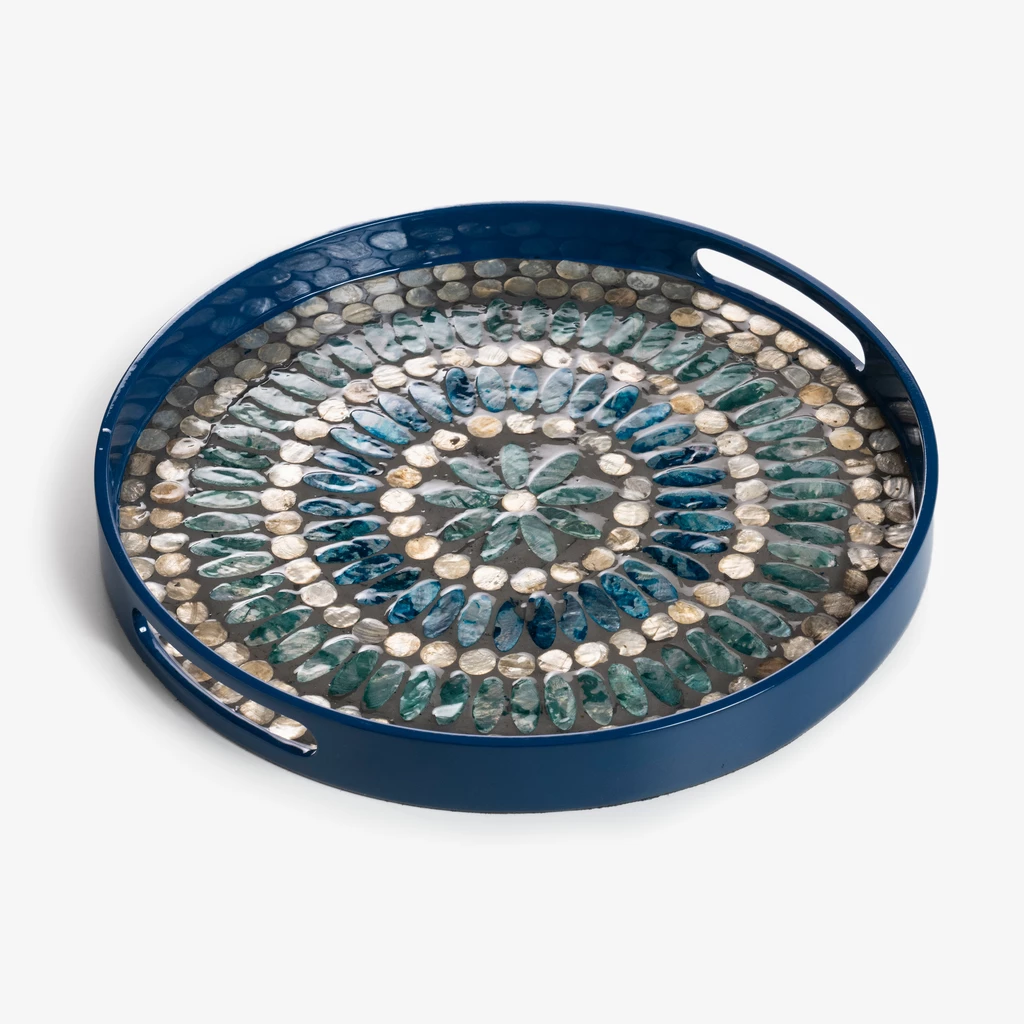 Tabletts Capiz Mosaik