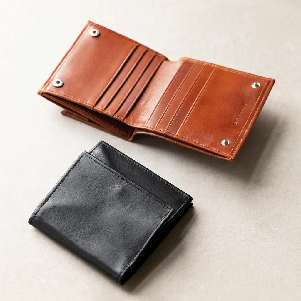 Balfour & Poole Portmonnaie Wiener Schachtel Sattelbraun