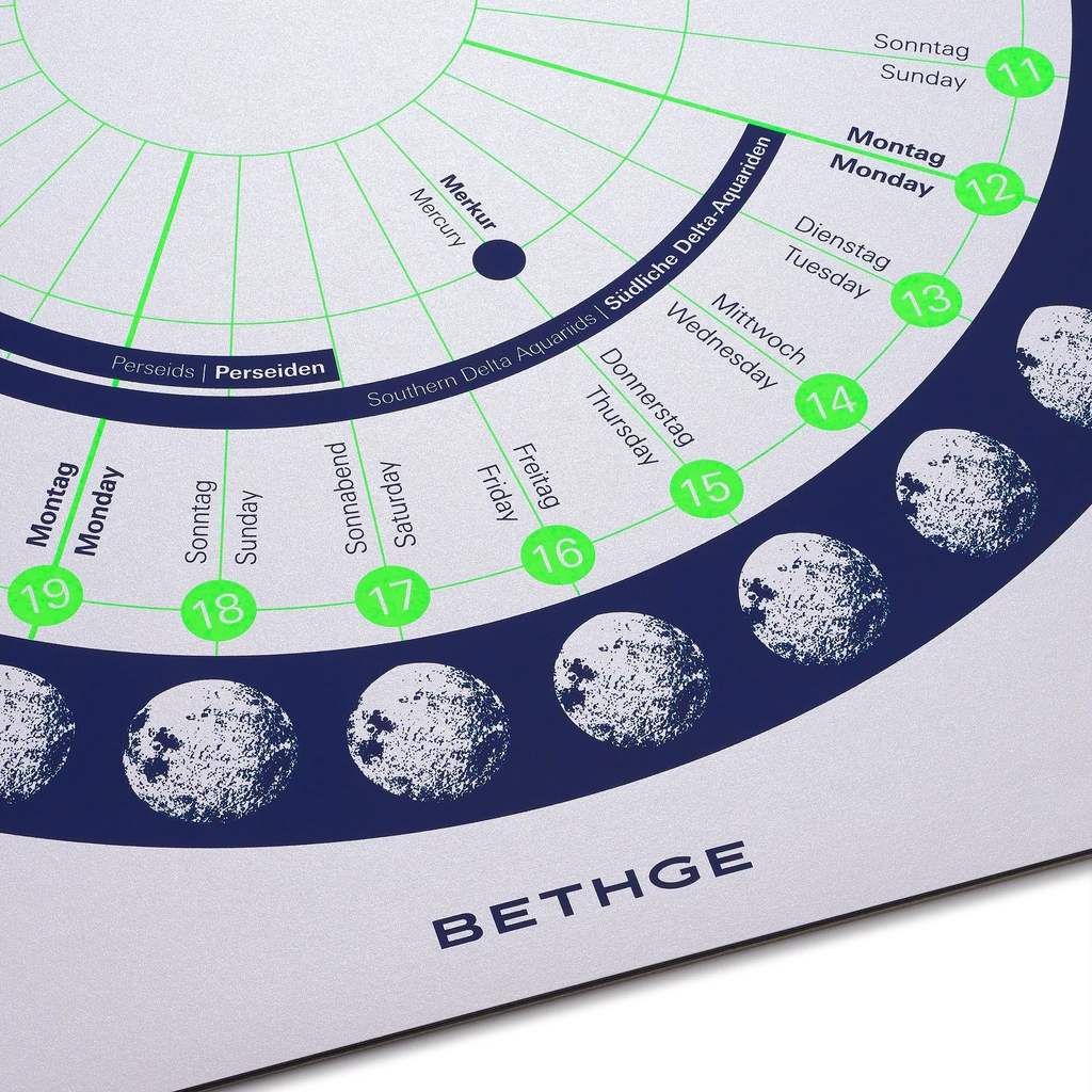 BETHGE Mondphasen-Wandkalender 2027
