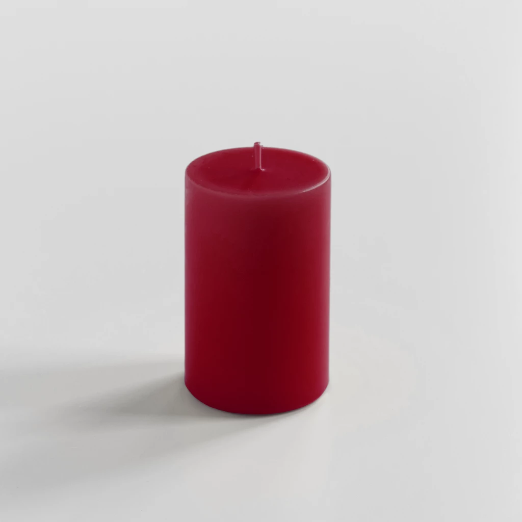 Ester & Erik Stumpenkerze 10 cm Ø 7 cm Dark Red