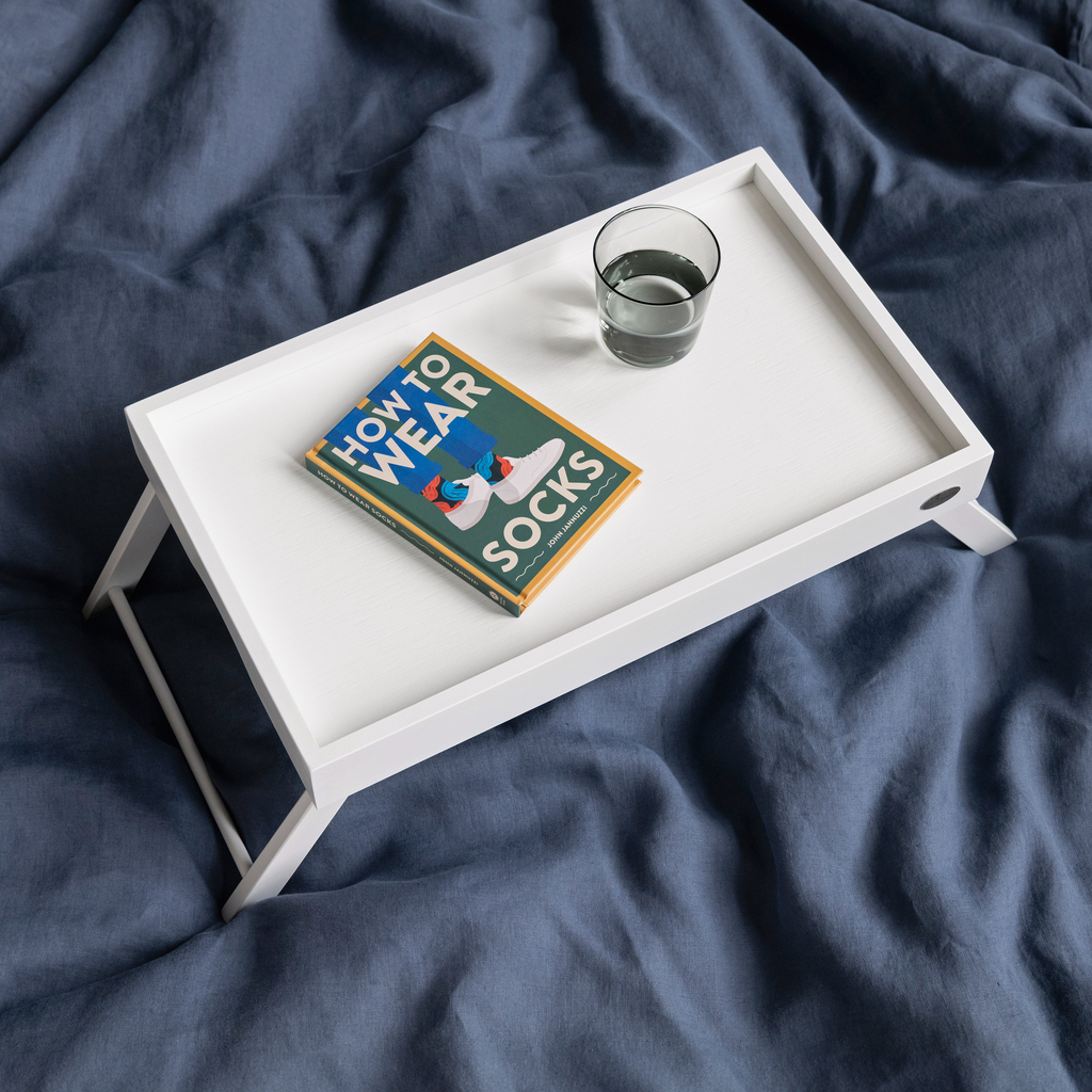 Betttablett Buche Weiß - 2