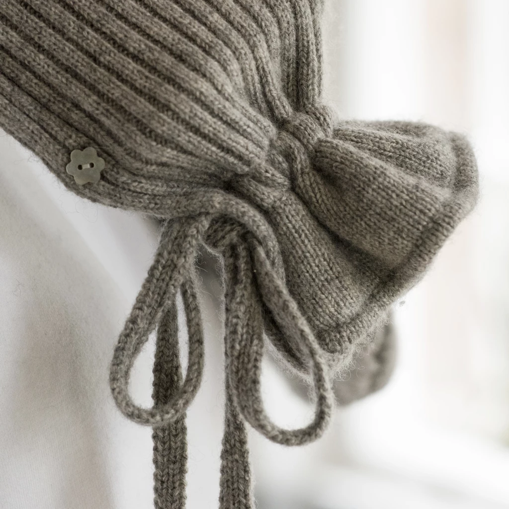 YUYU Wärmflasche Rib Knit Grau