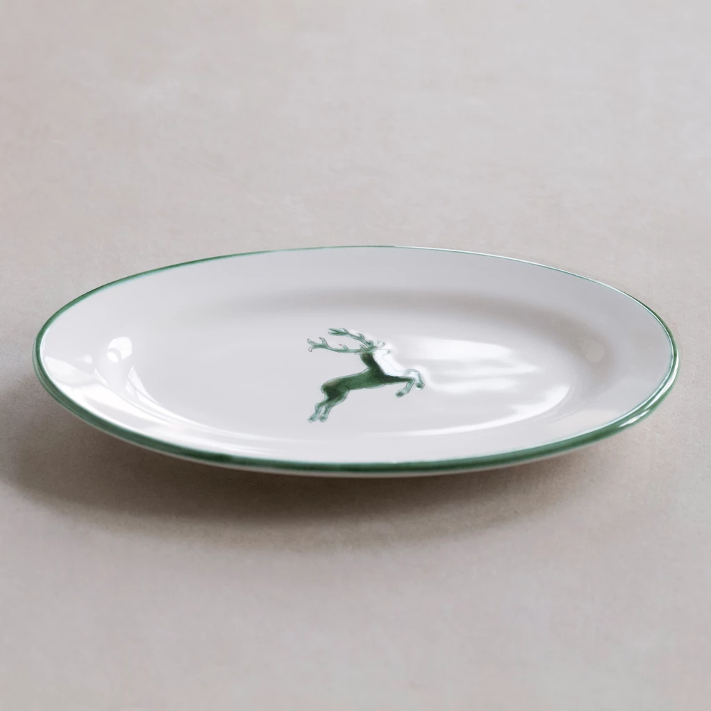 Teller Sauciere Grüner Hirsch