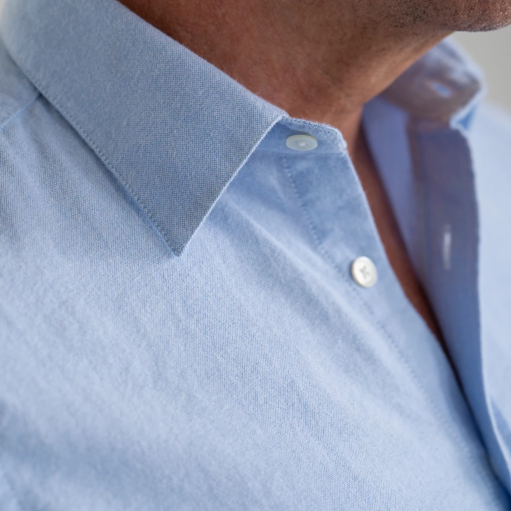 Portuguese Flanellhemd Hellblau Gr. S