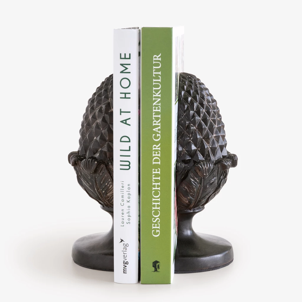 Buchstütze Pinienzapfen 2er-Set