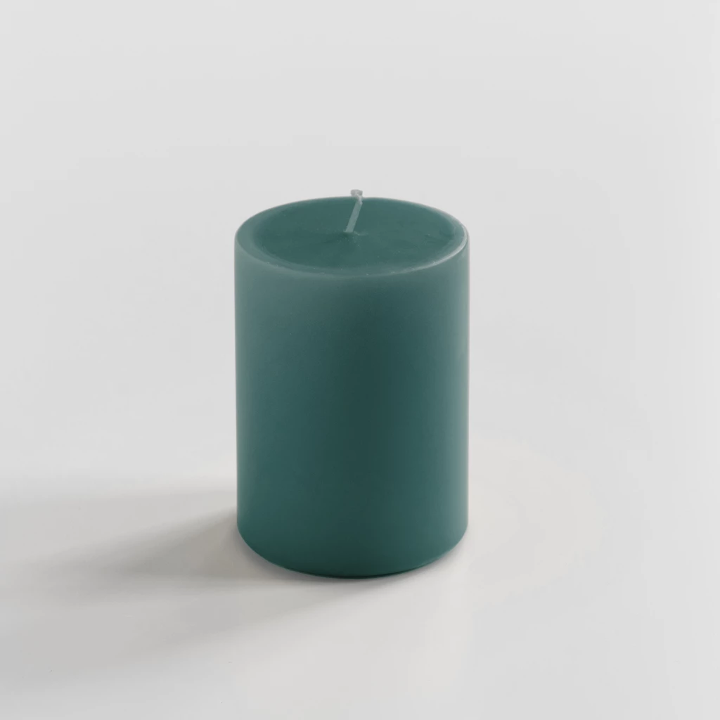 Ester & Erik Stumpenkerze 10 cm Ø 6 cm Petroleum Blue