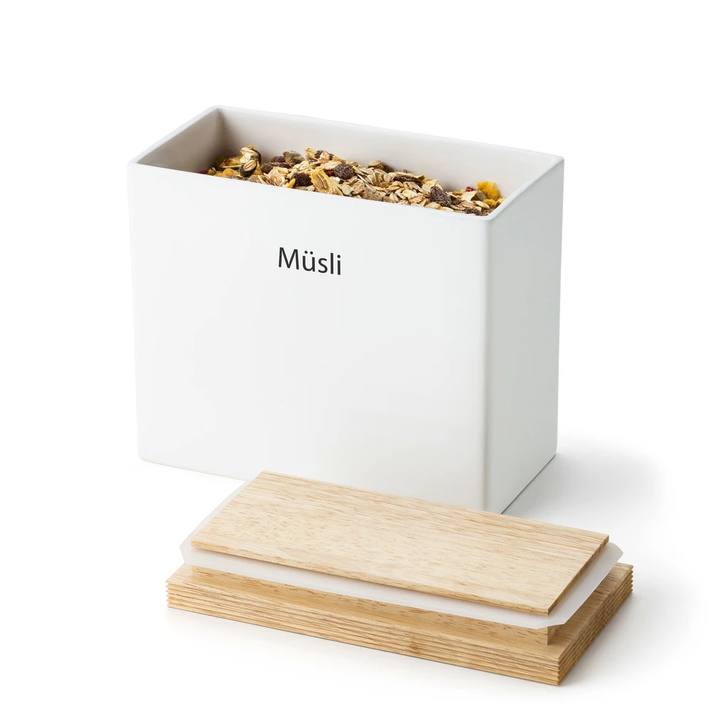 Müsli-Vorratsdose mit Holzdeckel
