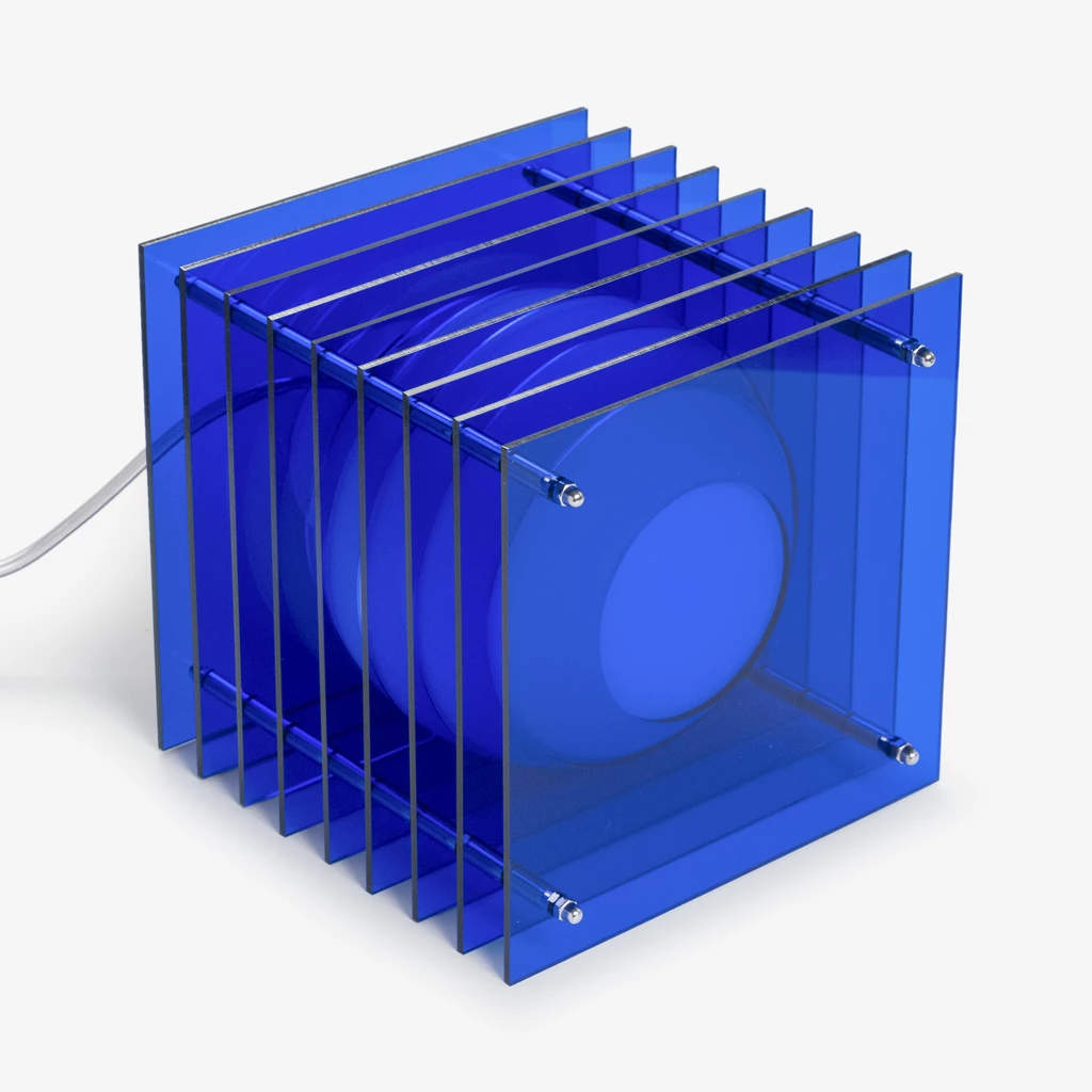 Tischlampe Lop Small Square Blau