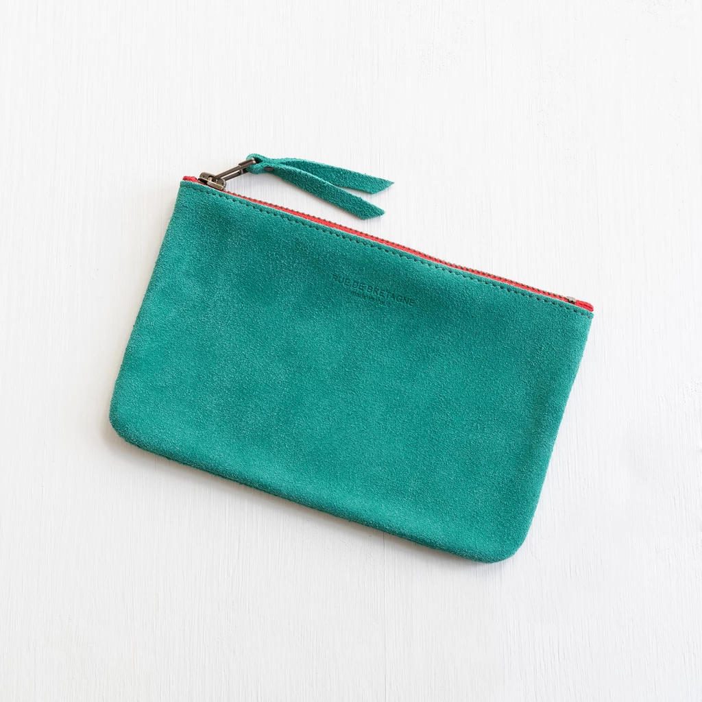 Leder-Pouch Klein Grün