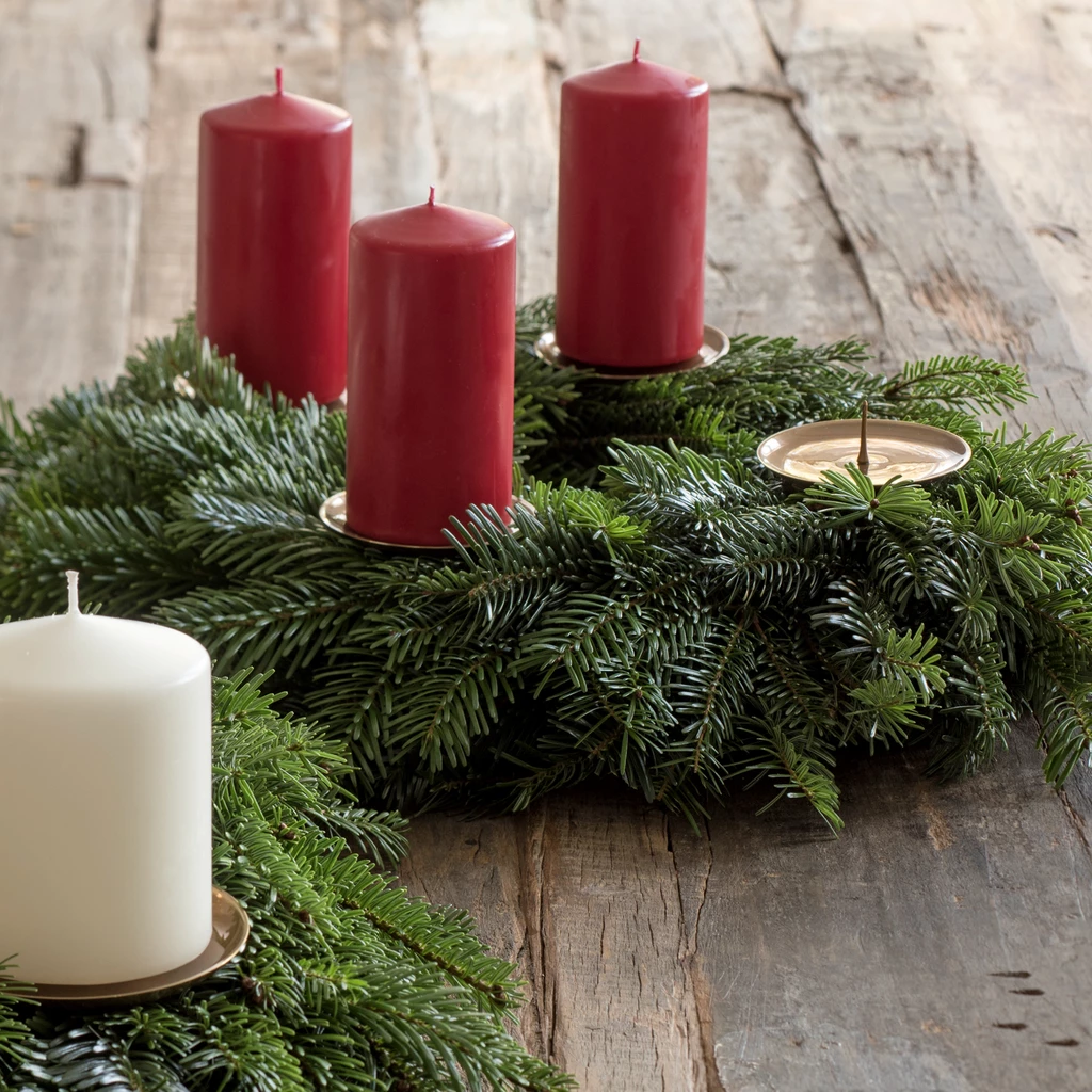 4 Messingkerzenhalter für Adventskranz Groß