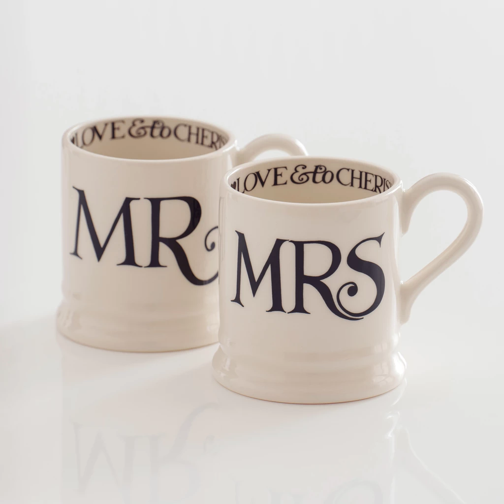 Emma Bridgewater Mugs Mrs & Mrs 2er-Set