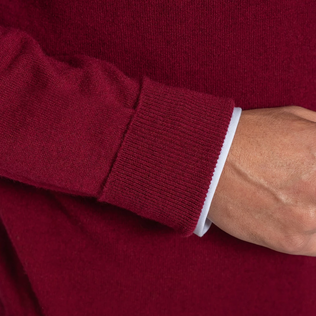 William Lockie X Torquato Rundhals Kaschmir Claret 50