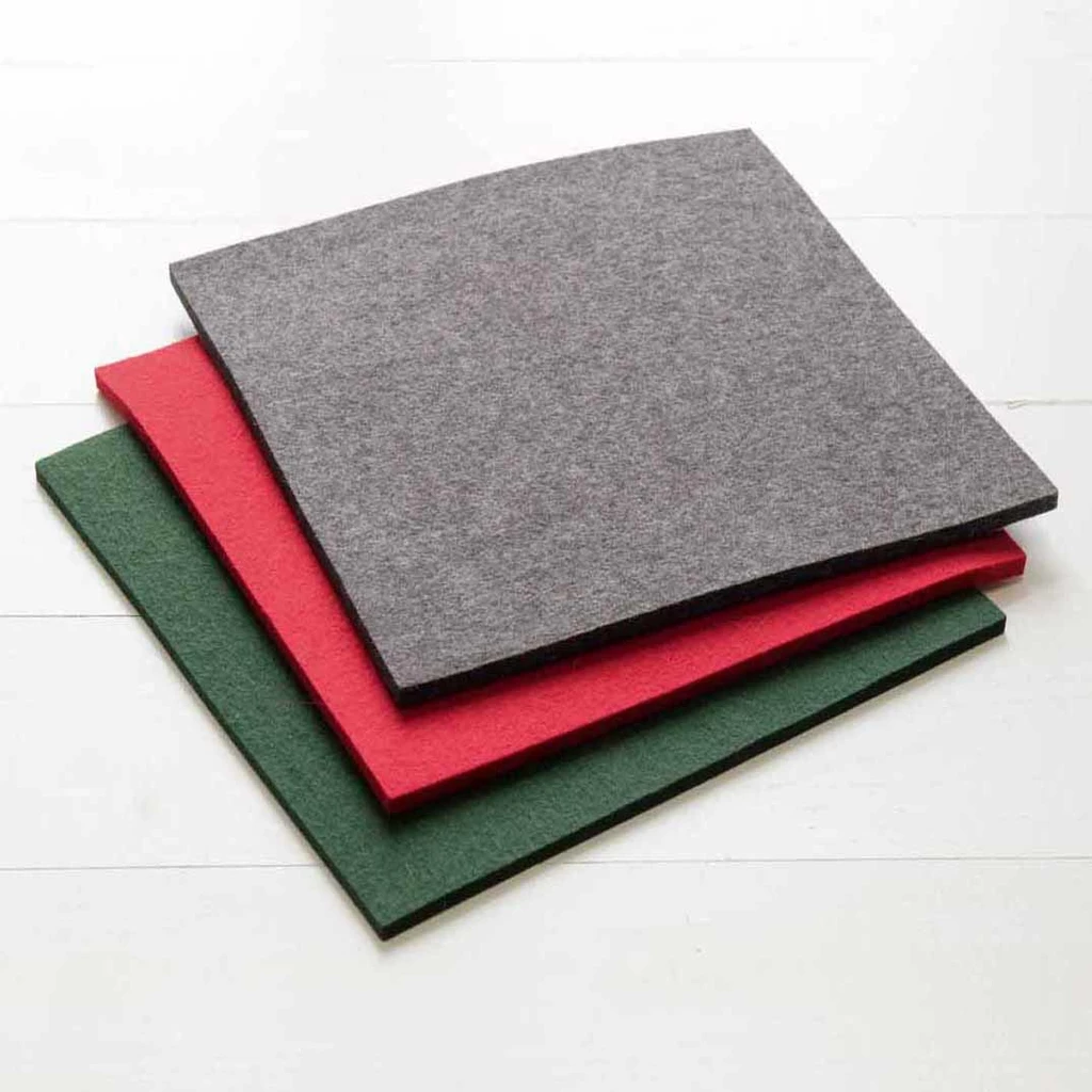 Filzuntersetzer 25x25 cm rot