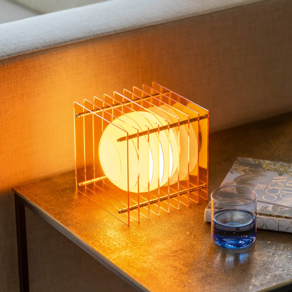 Tischlampe Lop Small Square Orange