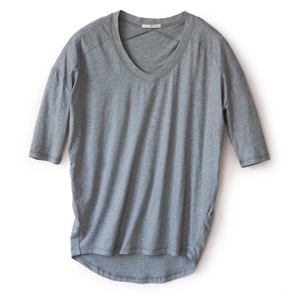 Sunday in Bed X Torquato Pyjamashirt Hazel Grau meliert L