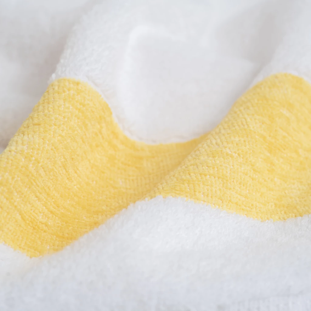 Handtuch mit Chenille-Bordüre Gelb