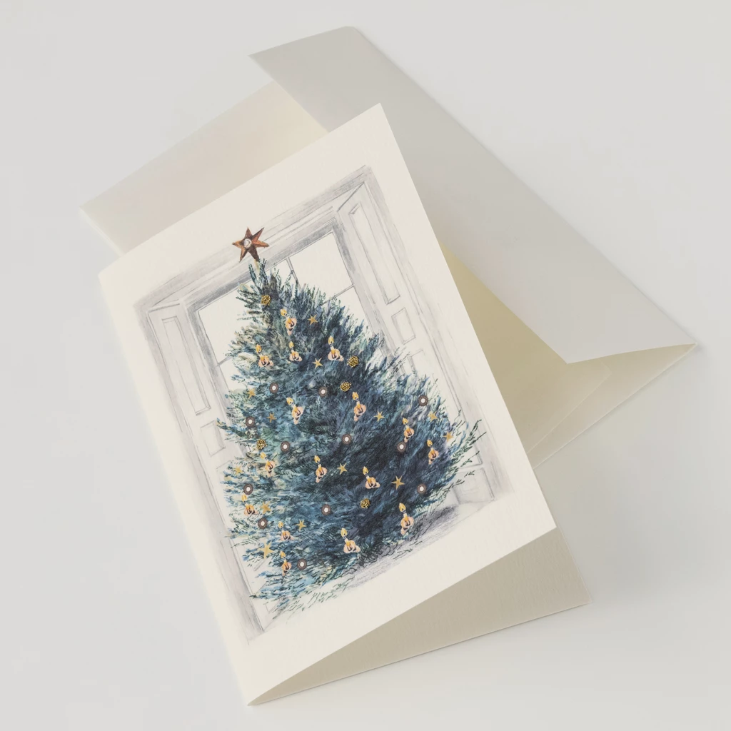 Bestickte Weihnachtskarten