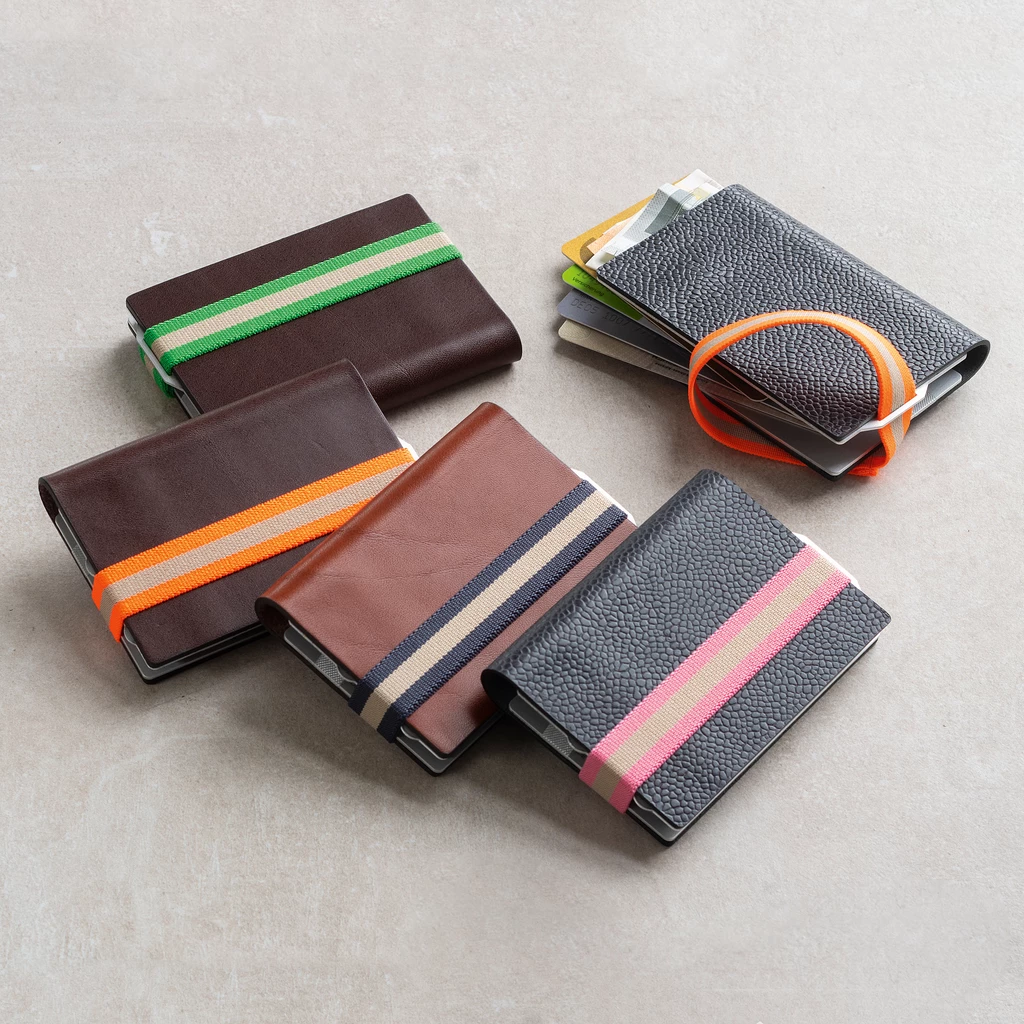 Q7 Wallet Smooth Cognac/Blue