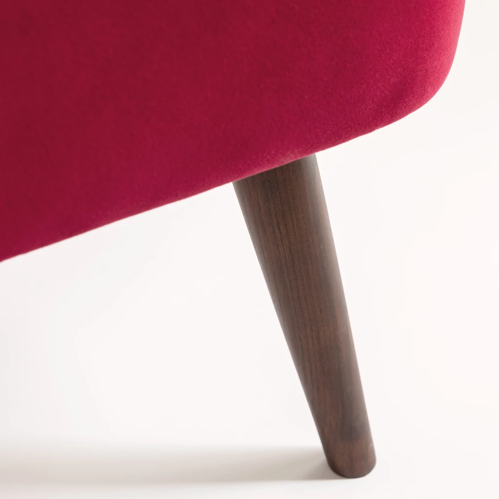 Midcentury Sessel Kopenhagen Ruby Velvet