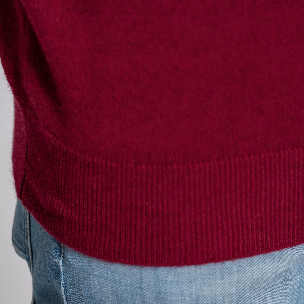 William Lockie X Torquato Rundhals Kaschmir Claret 50