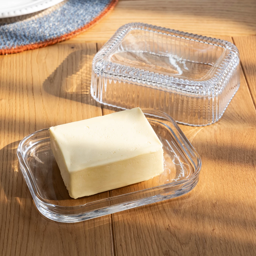 Butterdose aus Glas Belmont