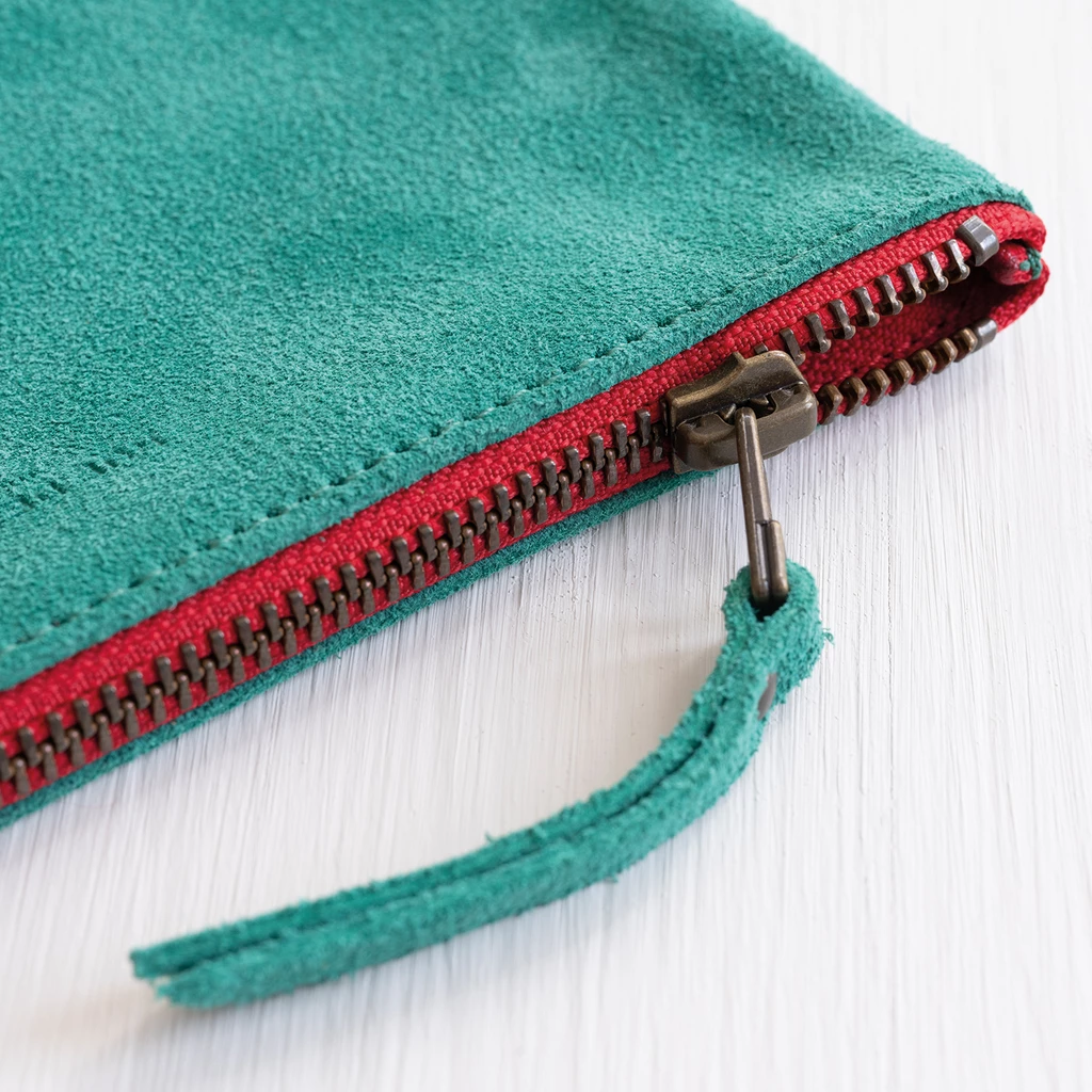 Leder-Pouch Klein Grün
