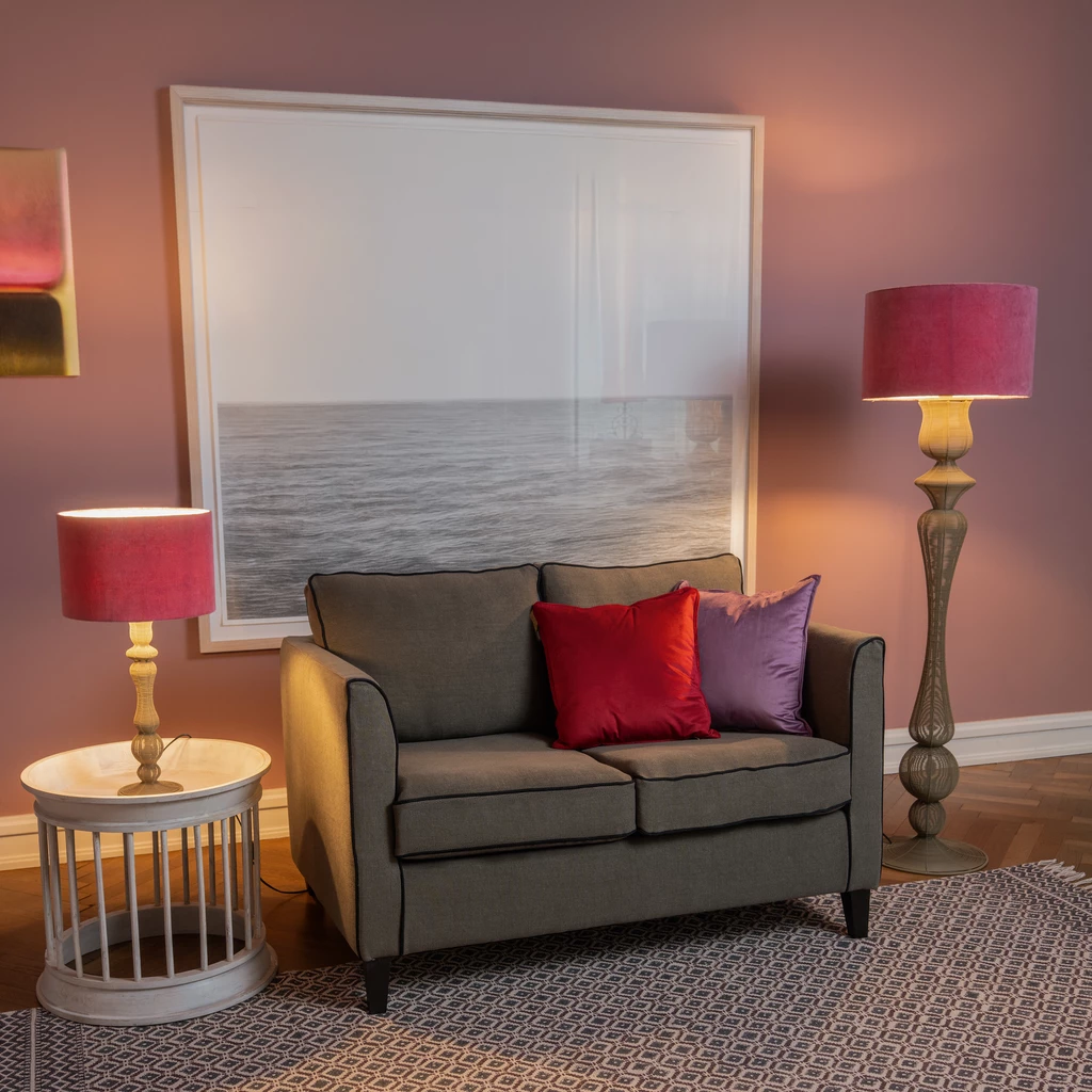 Stehlampe Mesh Taupe