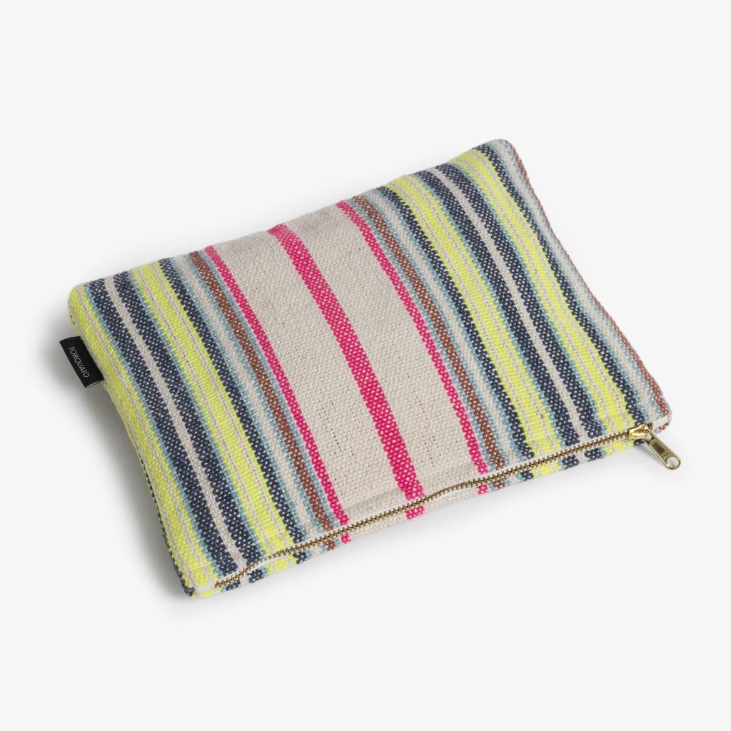 Pouch Color Stripes Beige