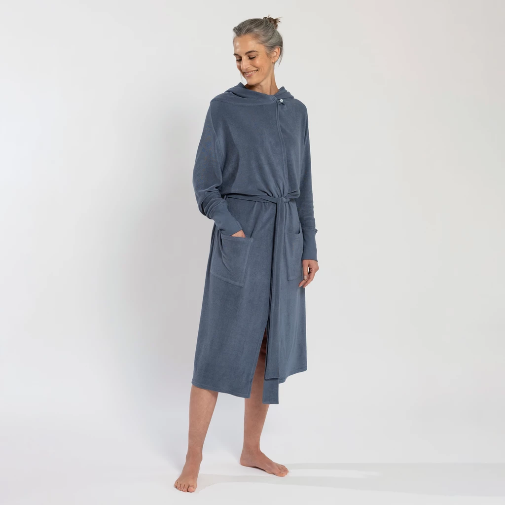 Sunday in Bed X Torquato Bademantel Linda Dusty Blue M