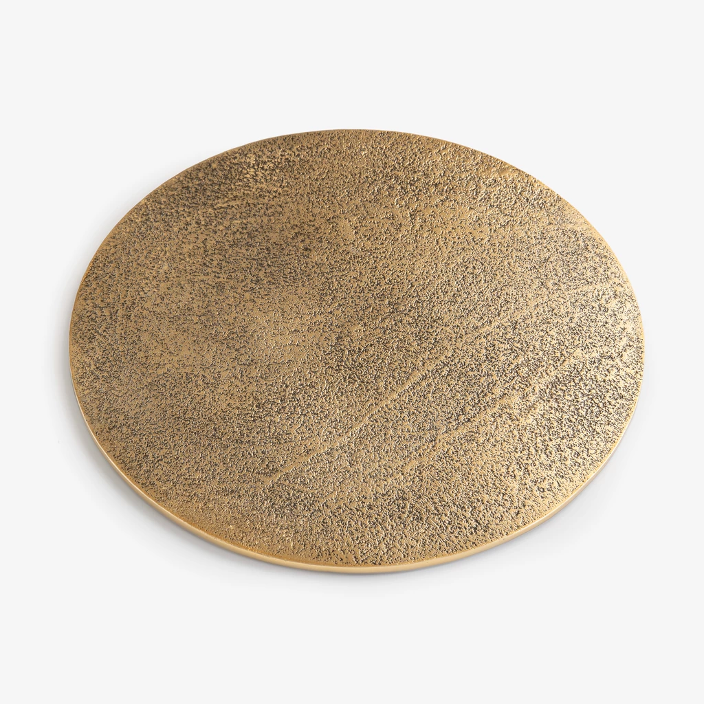 Platzteller Madras Bronzegold