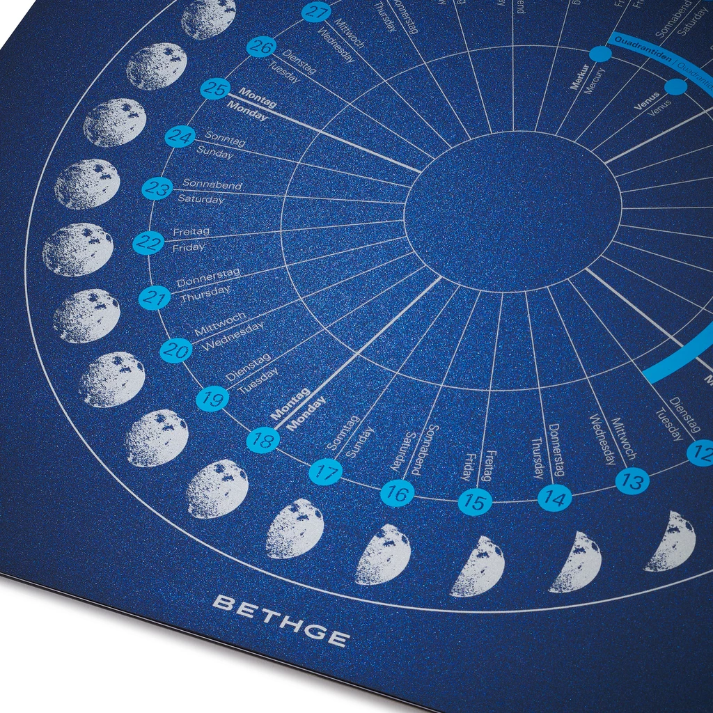 BETHGE Mondphasen-Wandkalender 2027