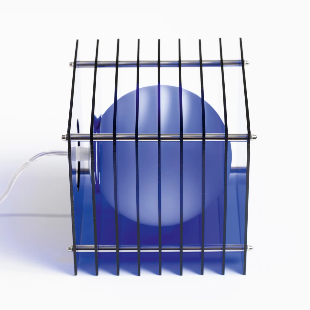 Tischlampe Lop Small Square Blau