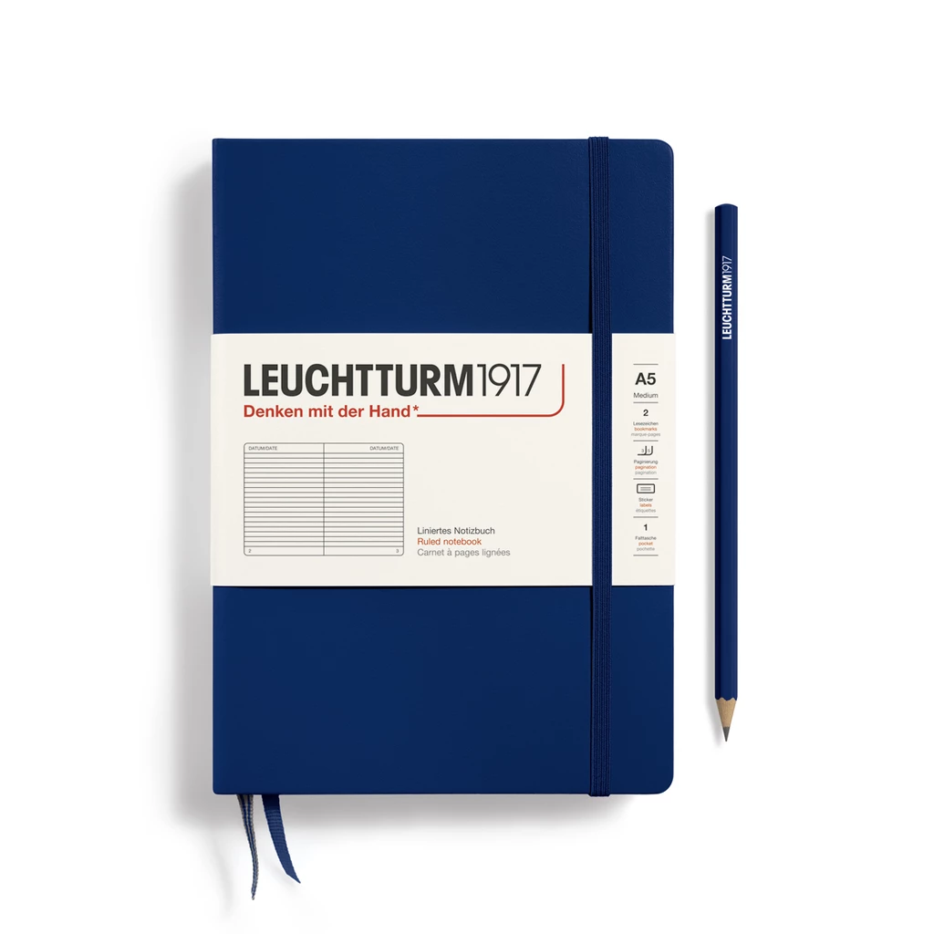 Leuchtturm1917 Notizbuch A5 liniert Marine