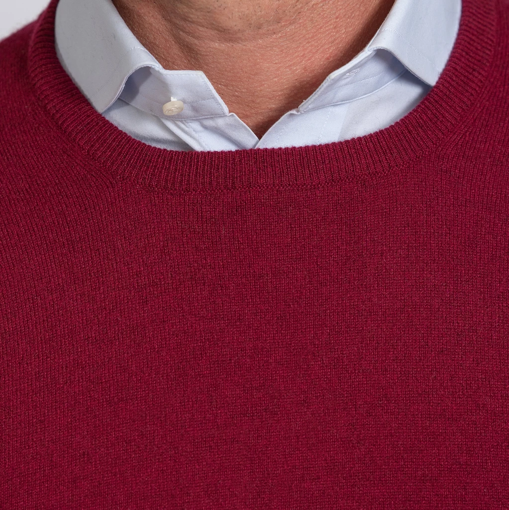William Lockie X Torquato Rundhals Kaschmir Claret 50