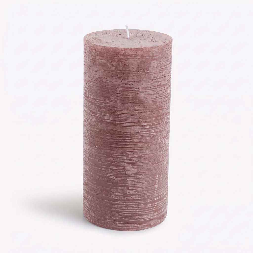 Stumpenkerzen Ribe 15 cm Ø 6,8 cm Altrosa 4er-Set