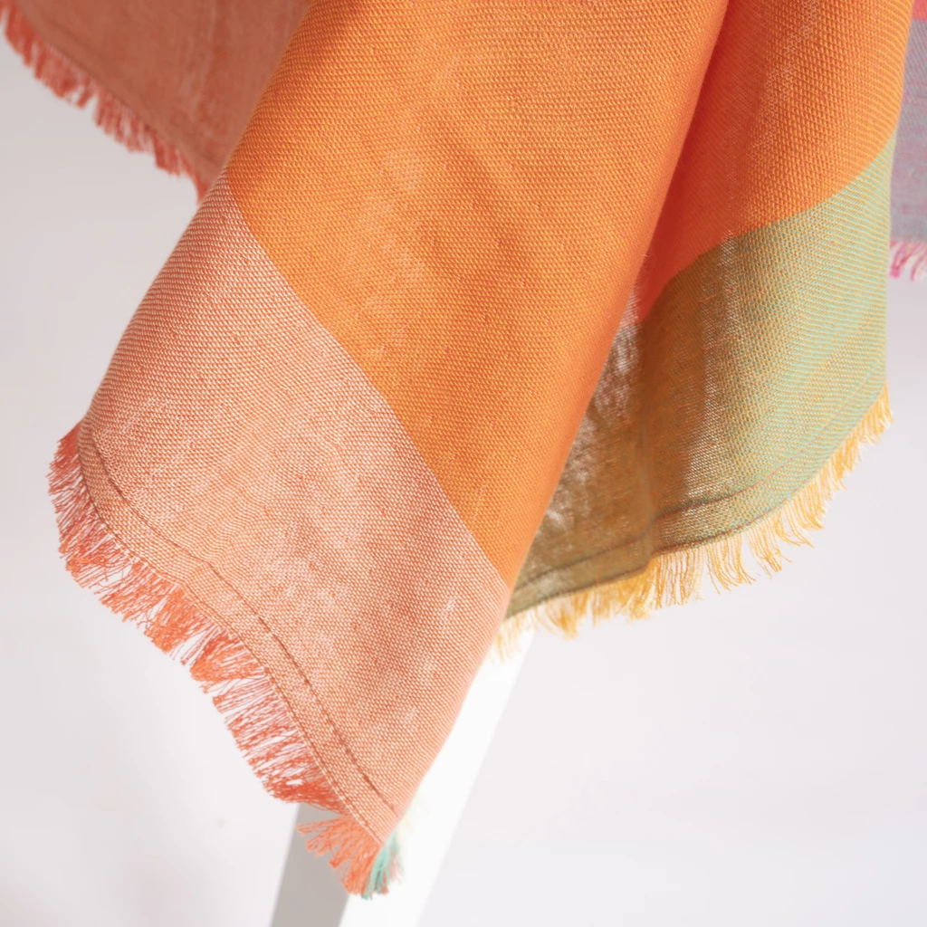Tischdecke Carré Rouge-Orange 140 x 250 cm