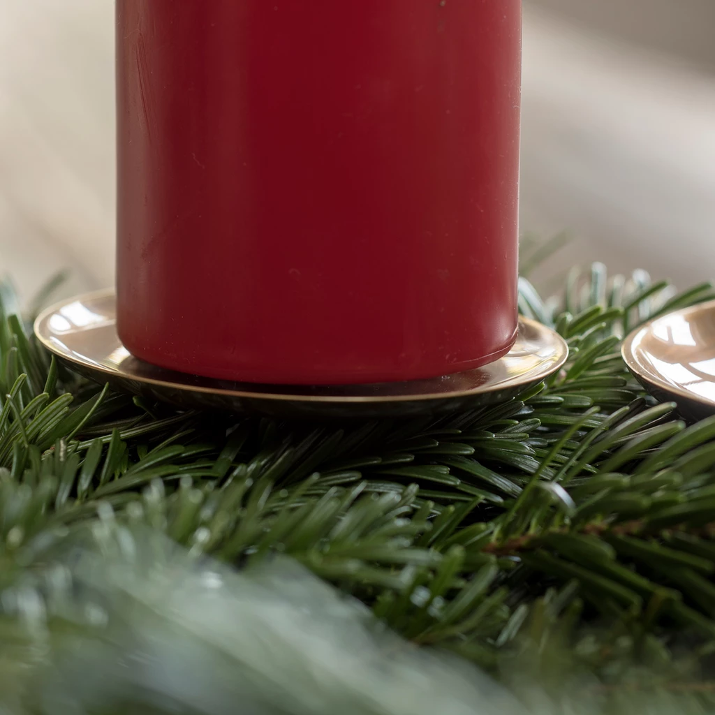 4 Messingkerzenhalter für Adventskranz Groß