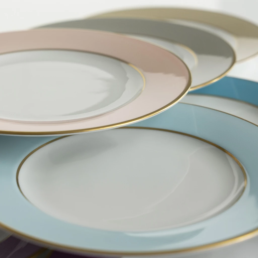 Porcelaine de Limoges Dessertteller mit Golddekor