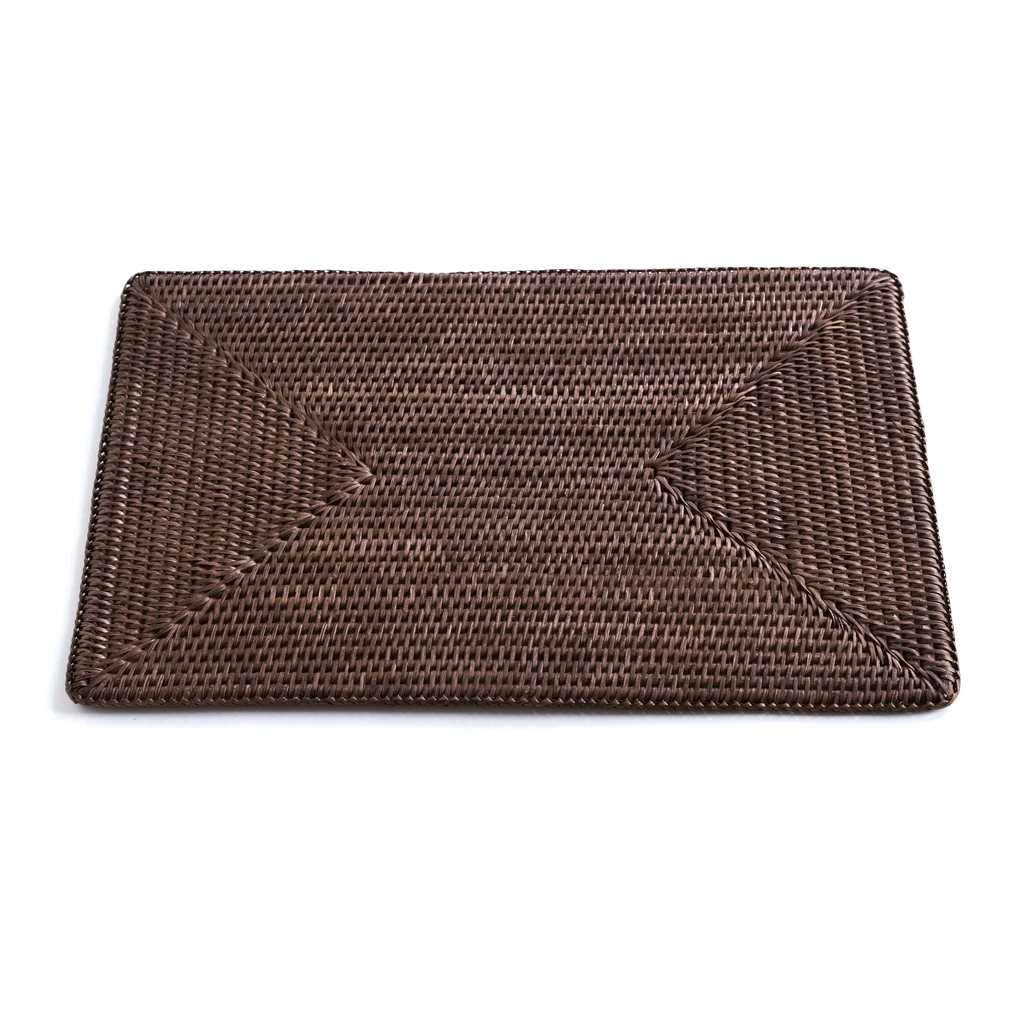 Tischset Rattan Dunkel