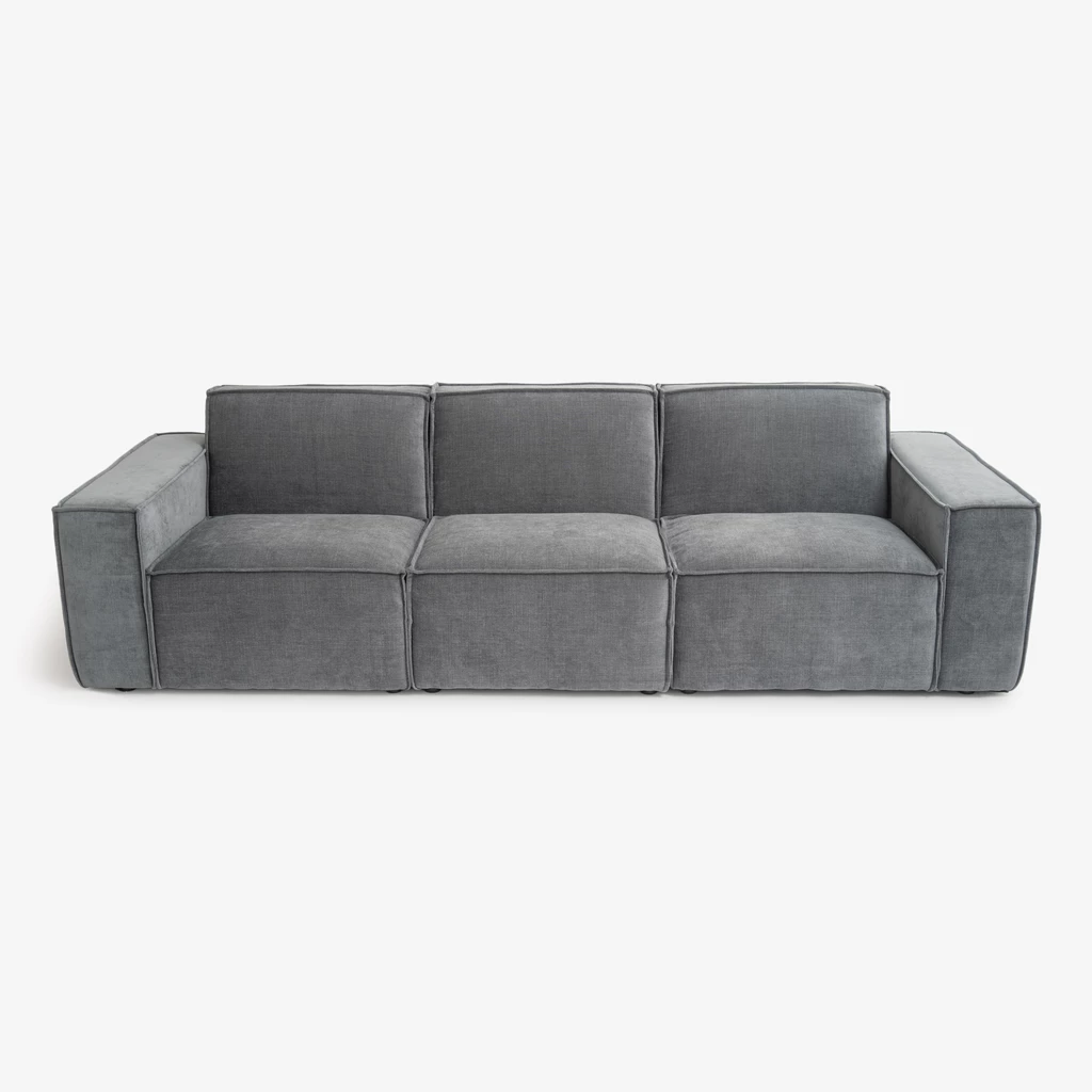 Modulares Sofa Estrade 4-Sitzer Kieselgrau
