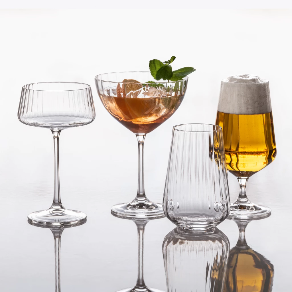 Cocktailgläser Plissee 6er-Set
