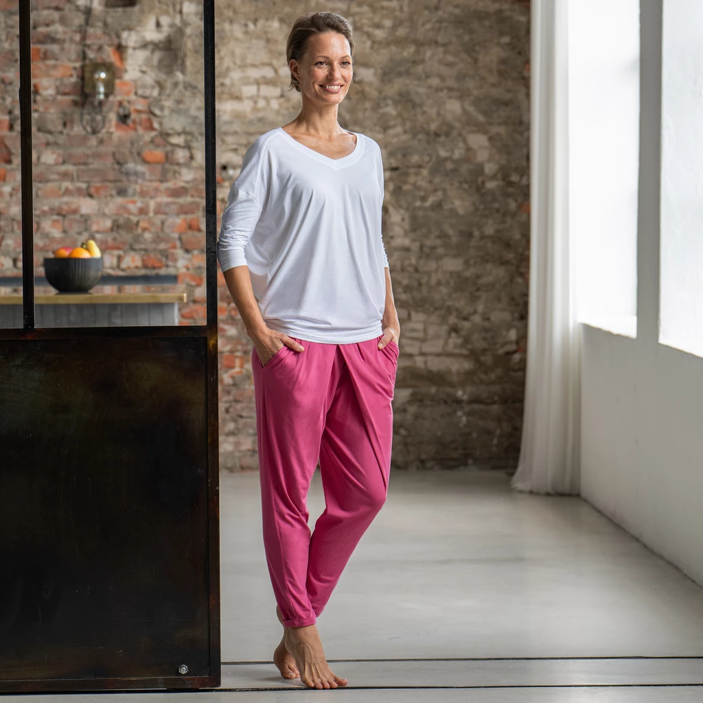 Sunday in Bed X Torquato Pyjamahose Mila lang Fuchsia L